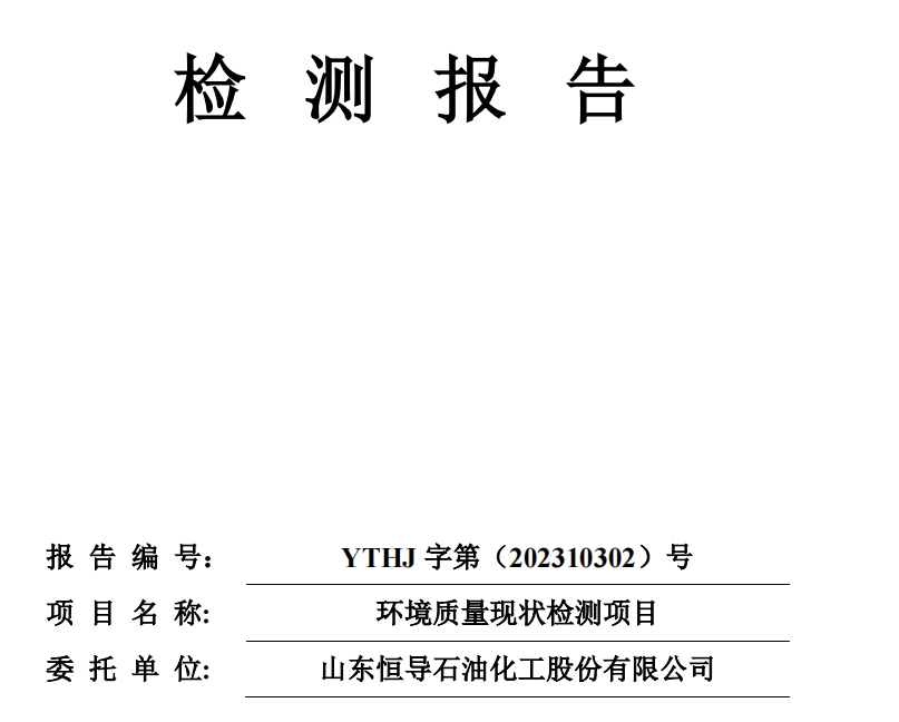 YTHJ字第（202310302）号山东恒导石油化